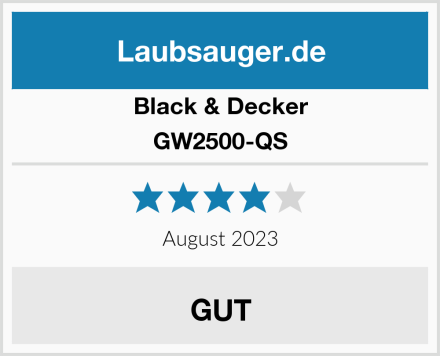 Black & Decker GW2500-QS Test