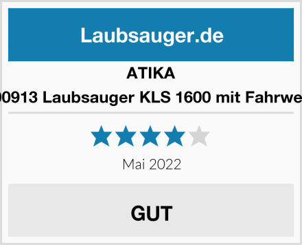 ATIKA 300913 Laubsauger KLS 1600 mit Fahrwerk Test