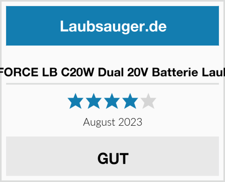  YARD FORCE LB C20W Dual 20V Batterie Laubbläser Test